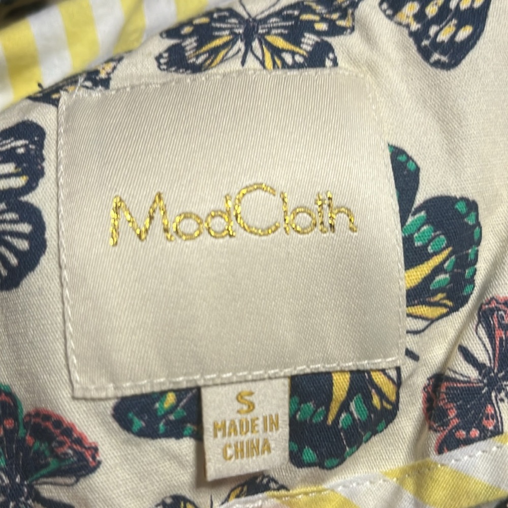 ModCloth Butterfly Print Cotton  Spring Jacket - Picture 7 of 8